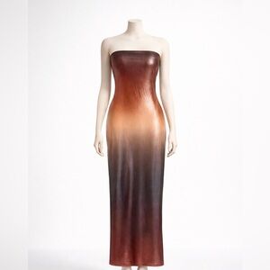 Halfheart Strapless Ombre Maxi Dress Size S